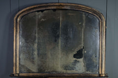 antique foxed over mantle mirror