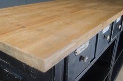 Reclaimed shop counter kitchen island