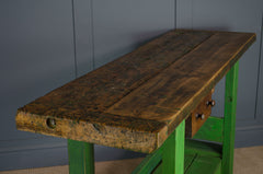 reclaimed workbench kitchen island 