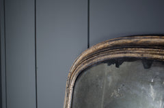 Antique over mantle foxed mirror