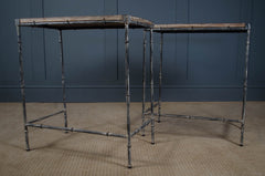 faux bamboo side tables