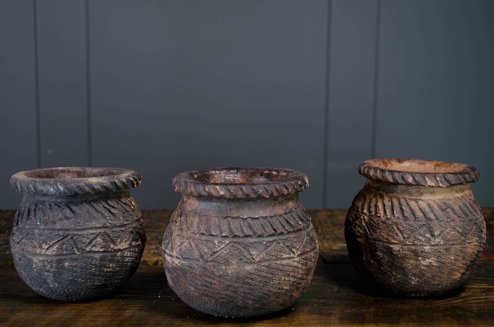 black clay smoke fired pot
