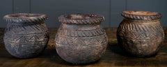 black clay smoke fired pot