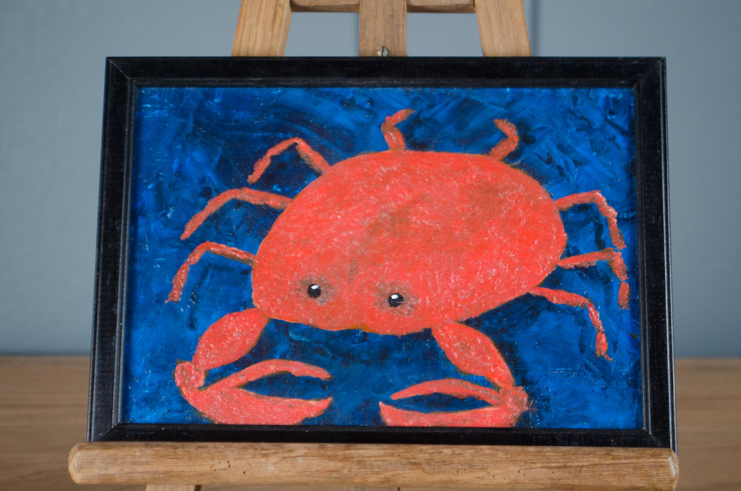 Small Original Crab Oil Painting
