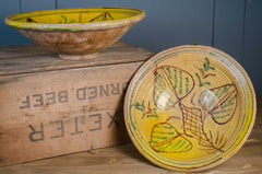 Yellow glazed Afghan bowls
