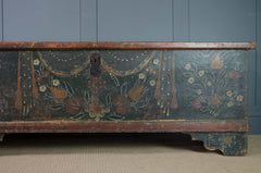 hand painted antique chest