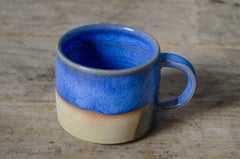 hand made mug blue