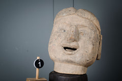 Fine Burmese puppet head sculptures