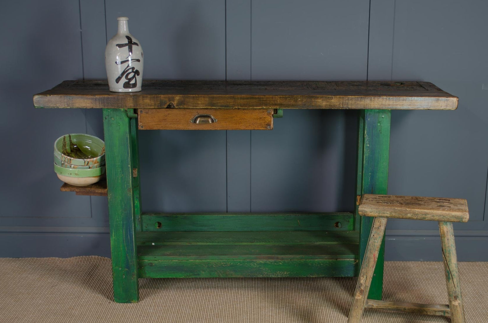 antique workbench table devon
