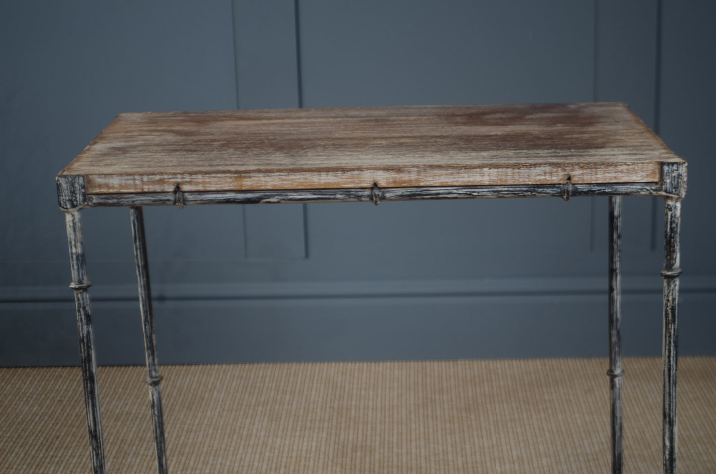 Pair of iron side tables