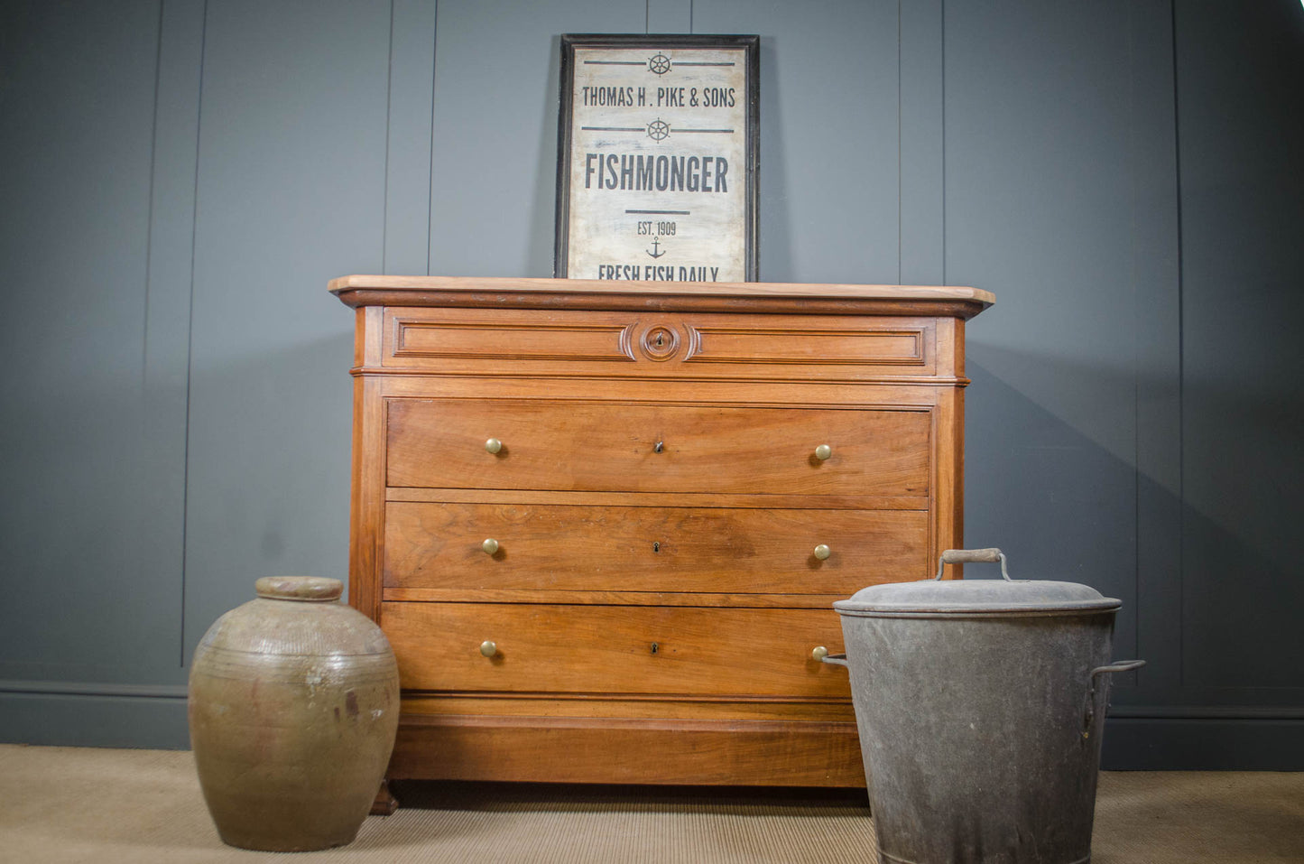Mid 19th century French ash chest of drawers hand sourced in France