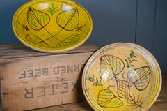 Yellow glazed Afghan bowls