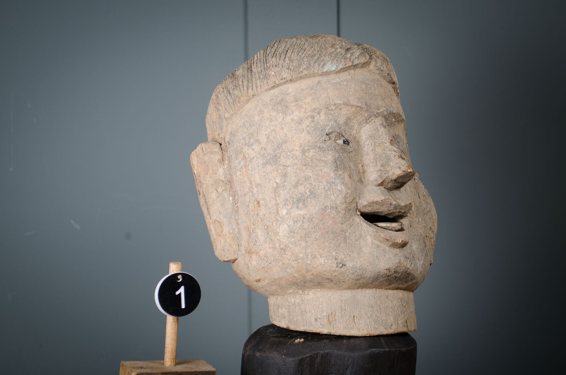 Fine Burmese puppet head sculptures