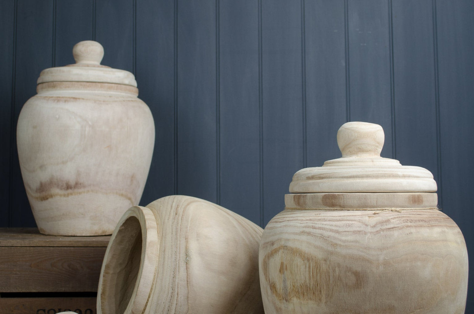 kitchen wood storage jar