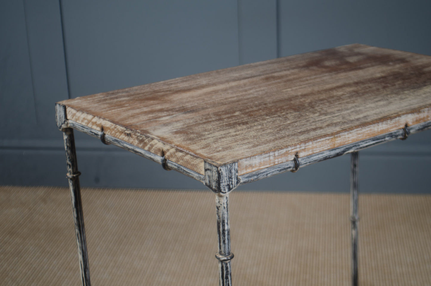 Pair of iron side tables