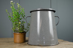 Vintage grey enamel flour bin