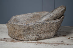 antique indian stone pestle mortar