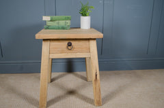 Pair of reclaimed chinese elm wood side tables with storage drawers
