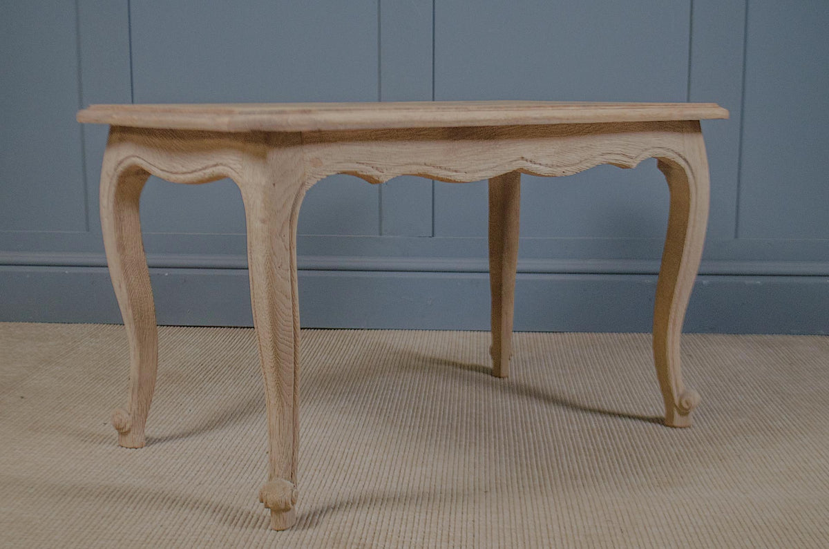 
French oak side table with parquet top
