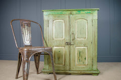 Antique green painted cupboard