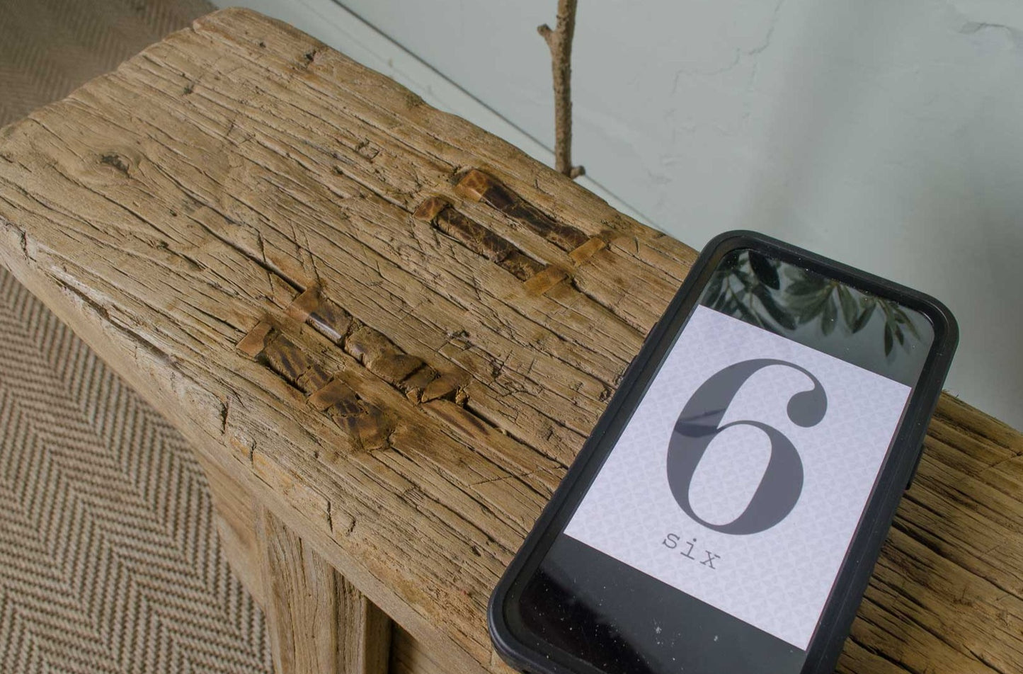 vintage elm bench