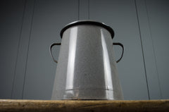 Vintage grey enamel flour bin