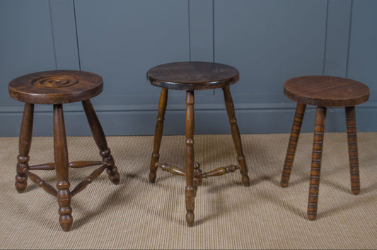 French oak bobbin stool
