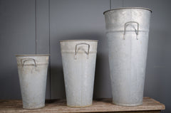 Reclaimed French florist buckets in three different sizes