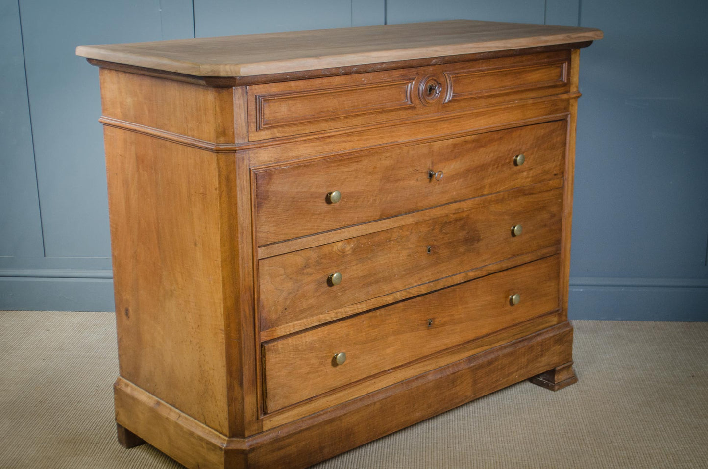 Mid 19th century French ash chest of drawers hand sourced in France