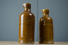 Antique N.Antoine &amp; Fils Encre Japonaise French glazed stoneware ink bottles