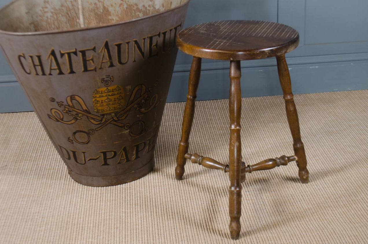 Antique french turned penny stools