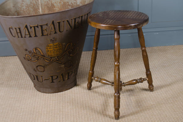 Antique french turned penny stools