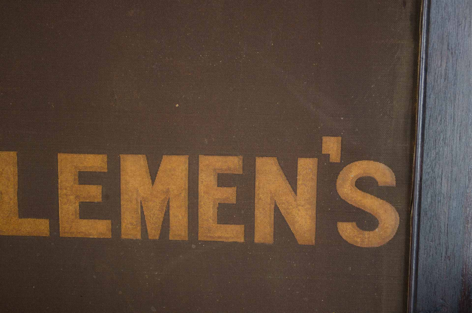 antique train station sign
