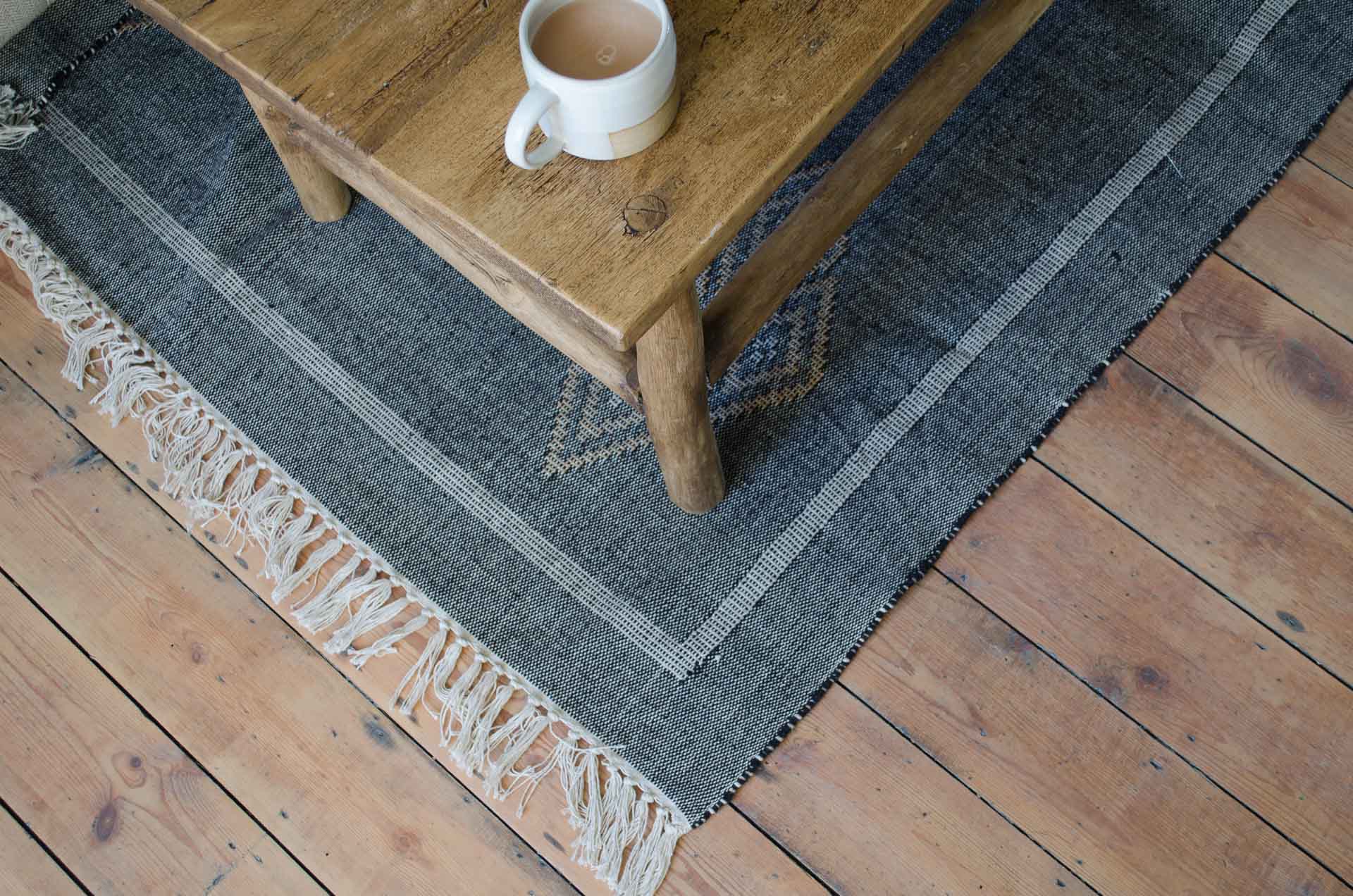 Arang recycled cotton kilim rug 120x180cm