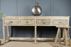 limed oak console table