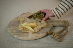 Round butter and sourdough bread board