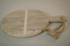 reclaimed wood pizza board with rope