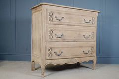 French style oak chest with three storage drawers