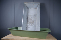 Reclaimed galvanised garden trough for plants and herbs.