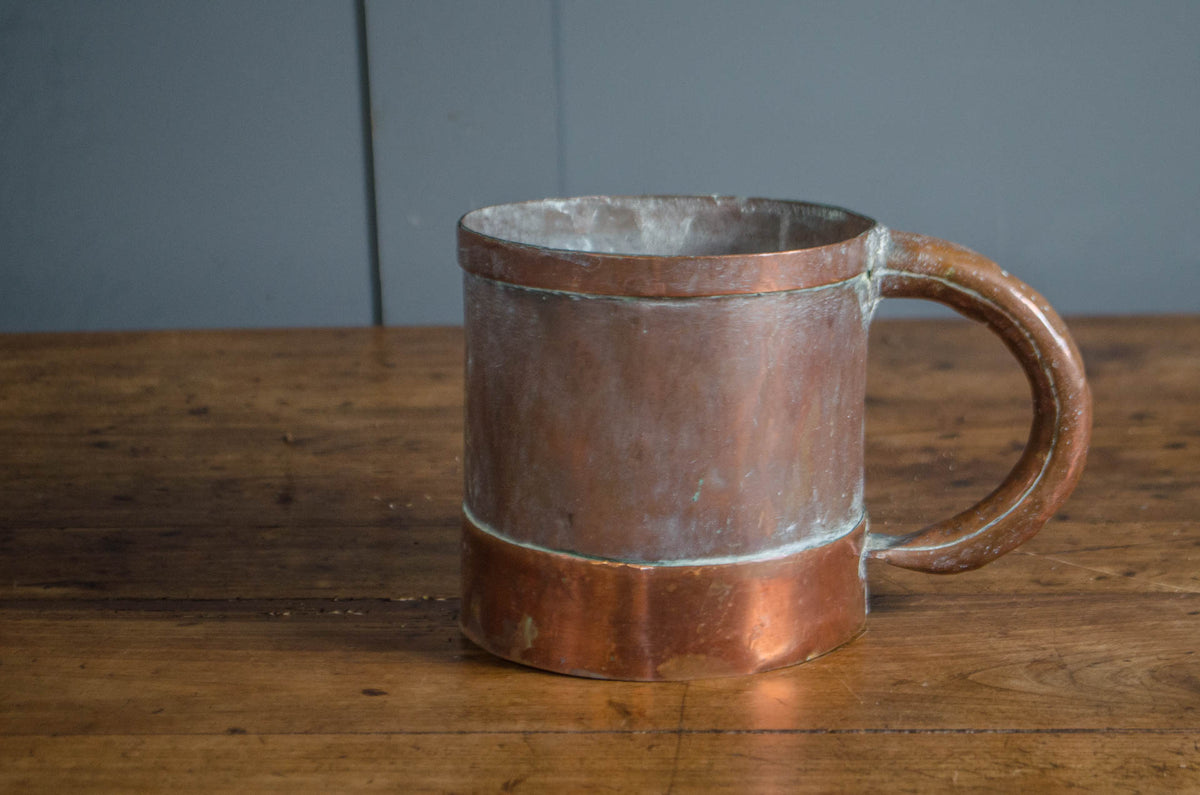 Large French copper measure with soldered construction