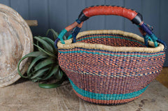 ghana woven trug basket