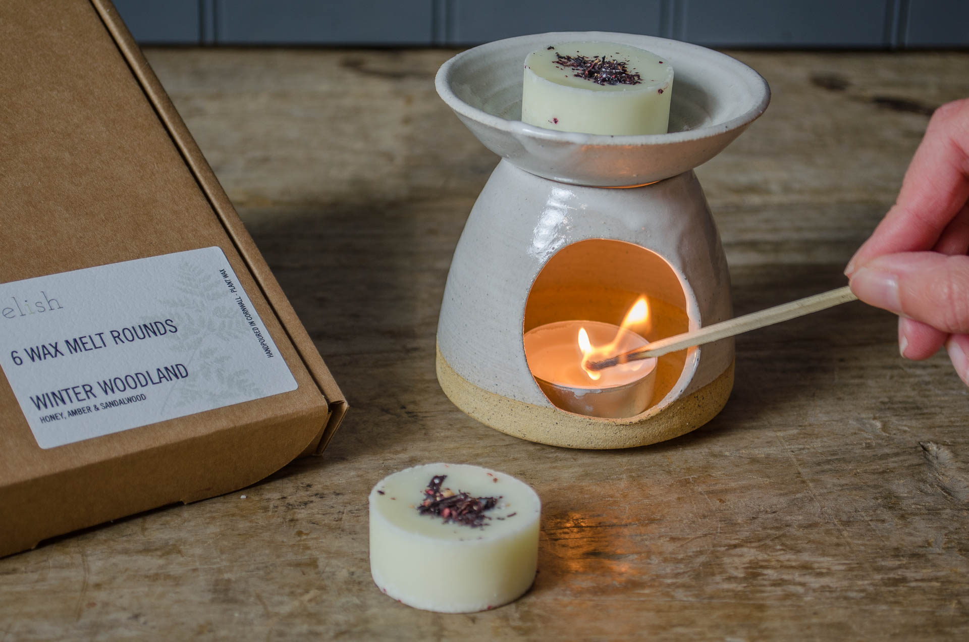 
hand made wax burner