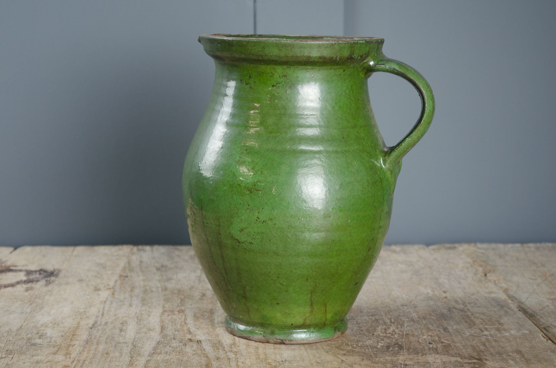 green glazed jug