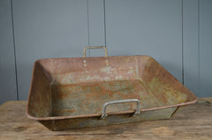 reclaimed galvanised metal potting tray