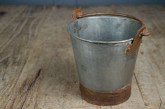 metal bucket for candle arrangement