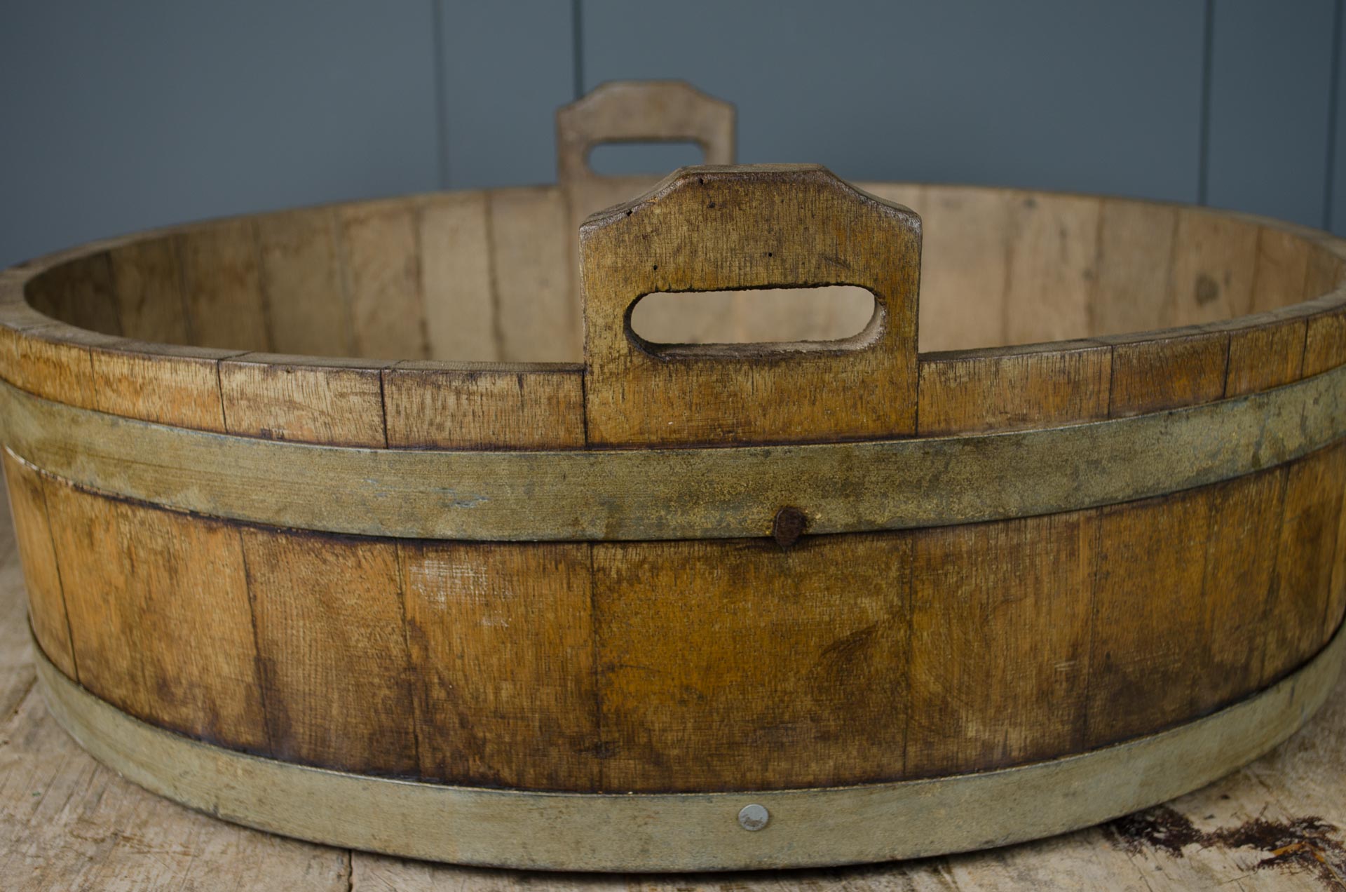 large fruit bowl oak