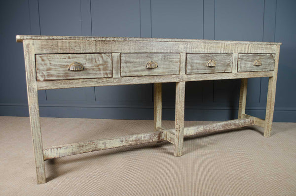 lime washed console table