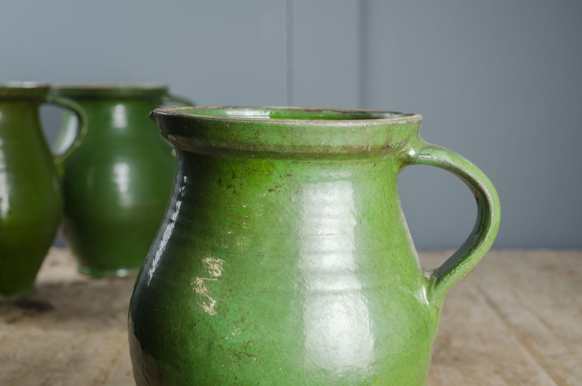 antique olive pot