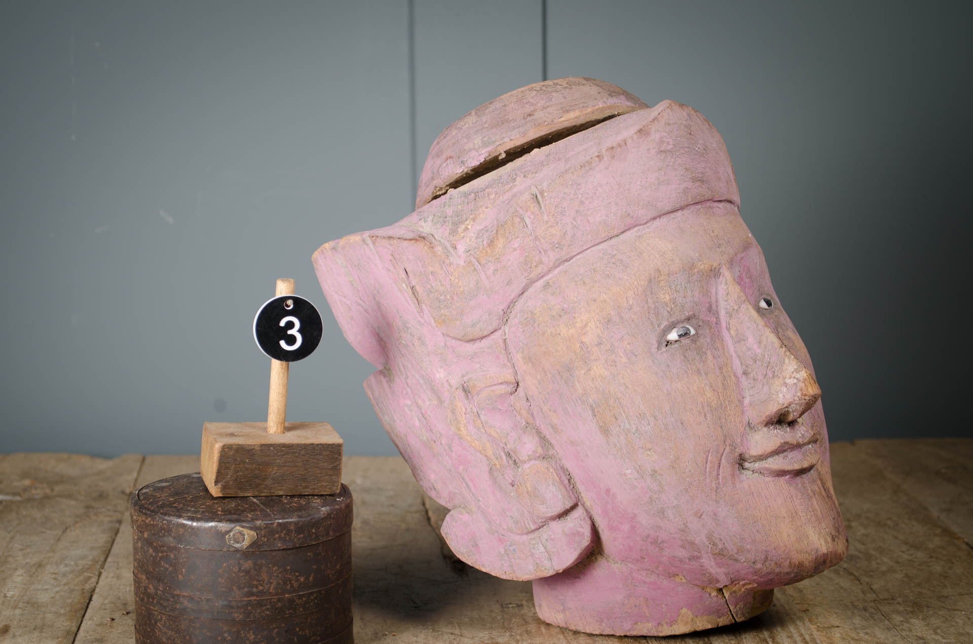 
Finest Burmese puppet head sculptures - Various prices