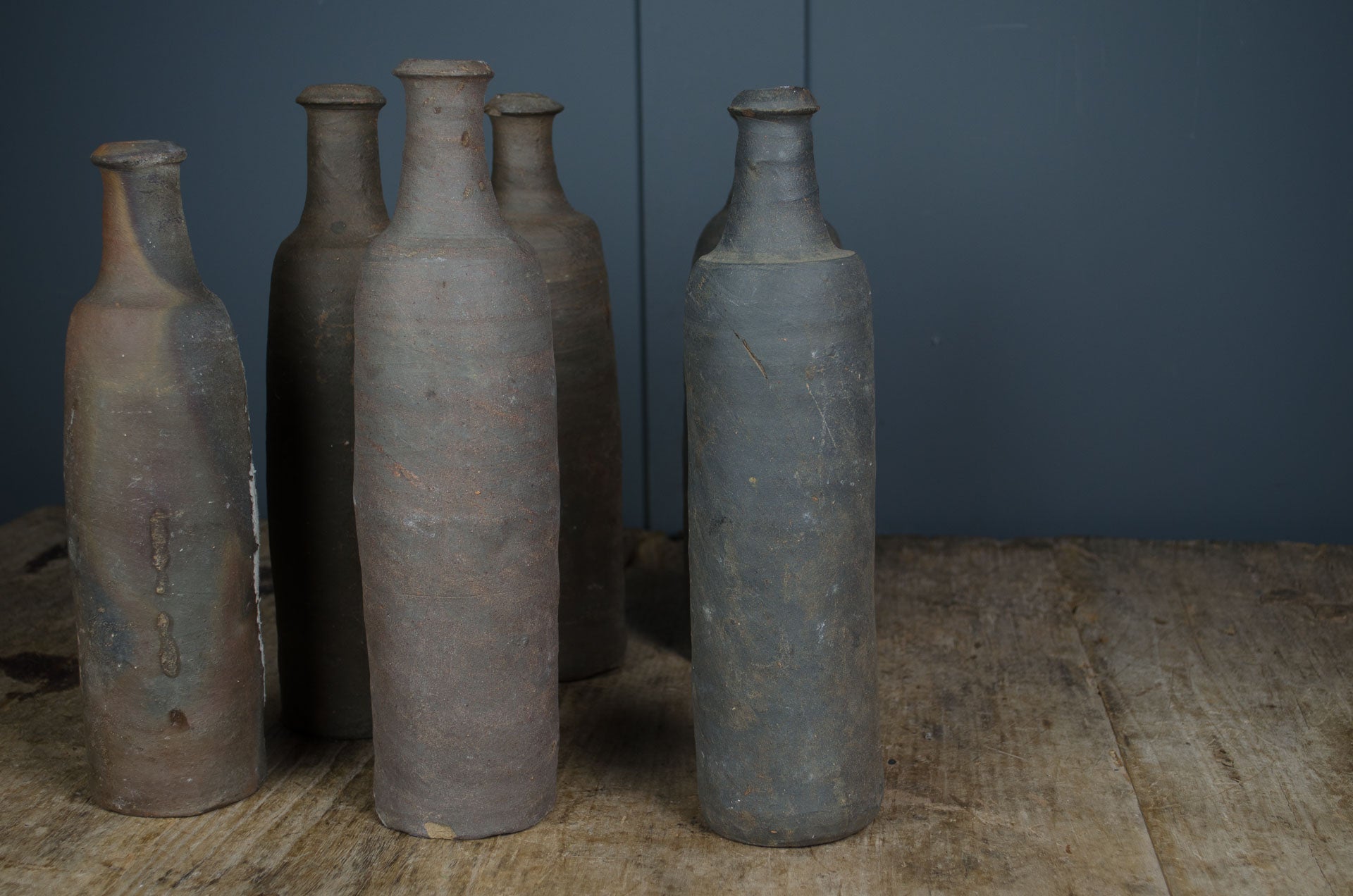 
19th Century French Stoneware Bottles merchant and found